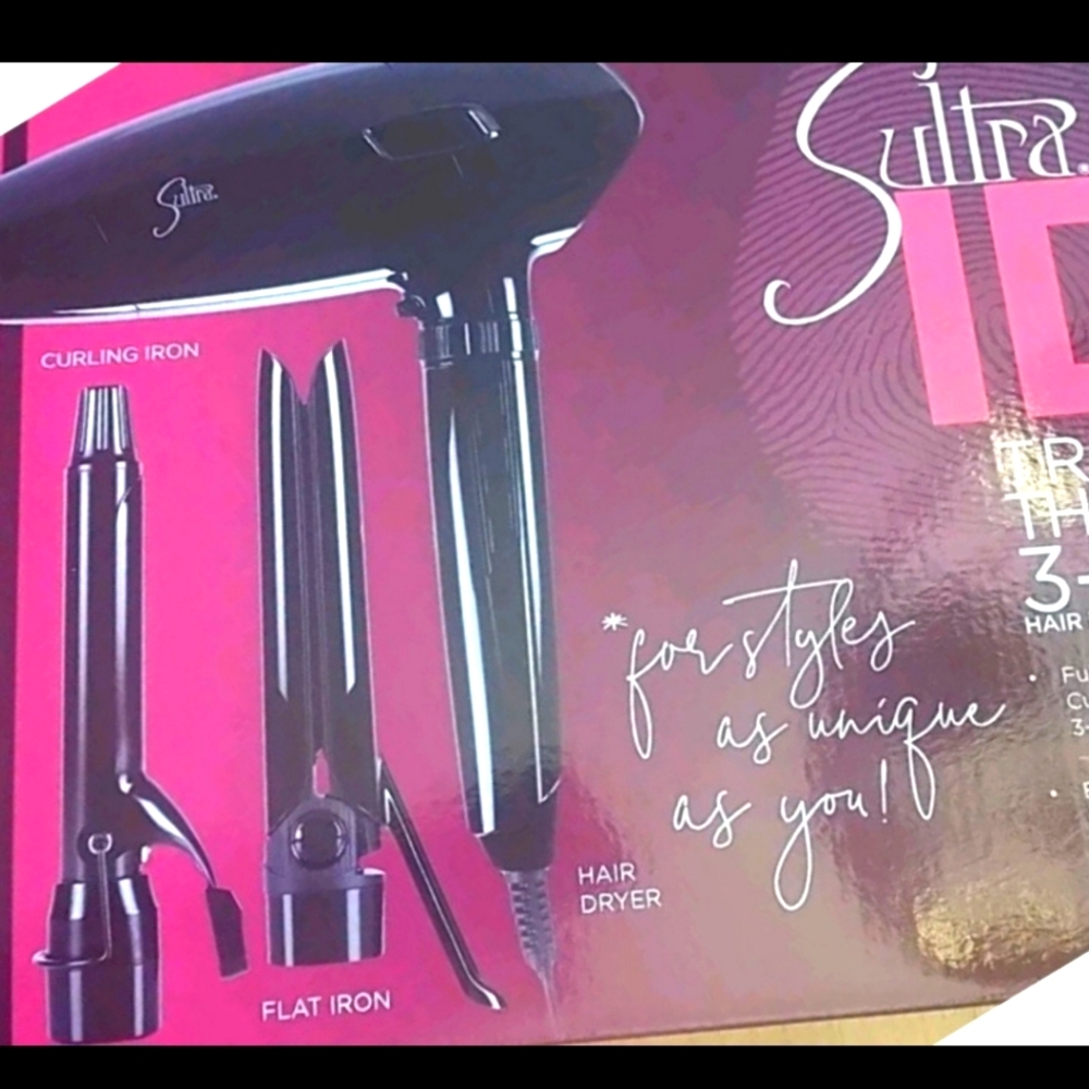 3 PIECES Sultra ID Triple Threat 3 in 1 Styling Set